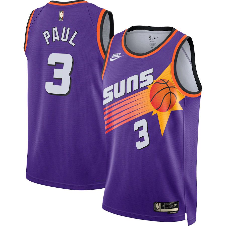 Men Phoenix Suns #3 Chris Paul Nike Purple Classic Edition 2022-23 Swingman NBA Jersey->customized nba jersey->Custom Jersey